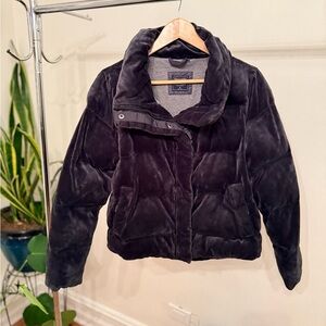 Abercrombie & Fitch Dark Velvet Puffer Jacket